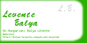 levente balya business card